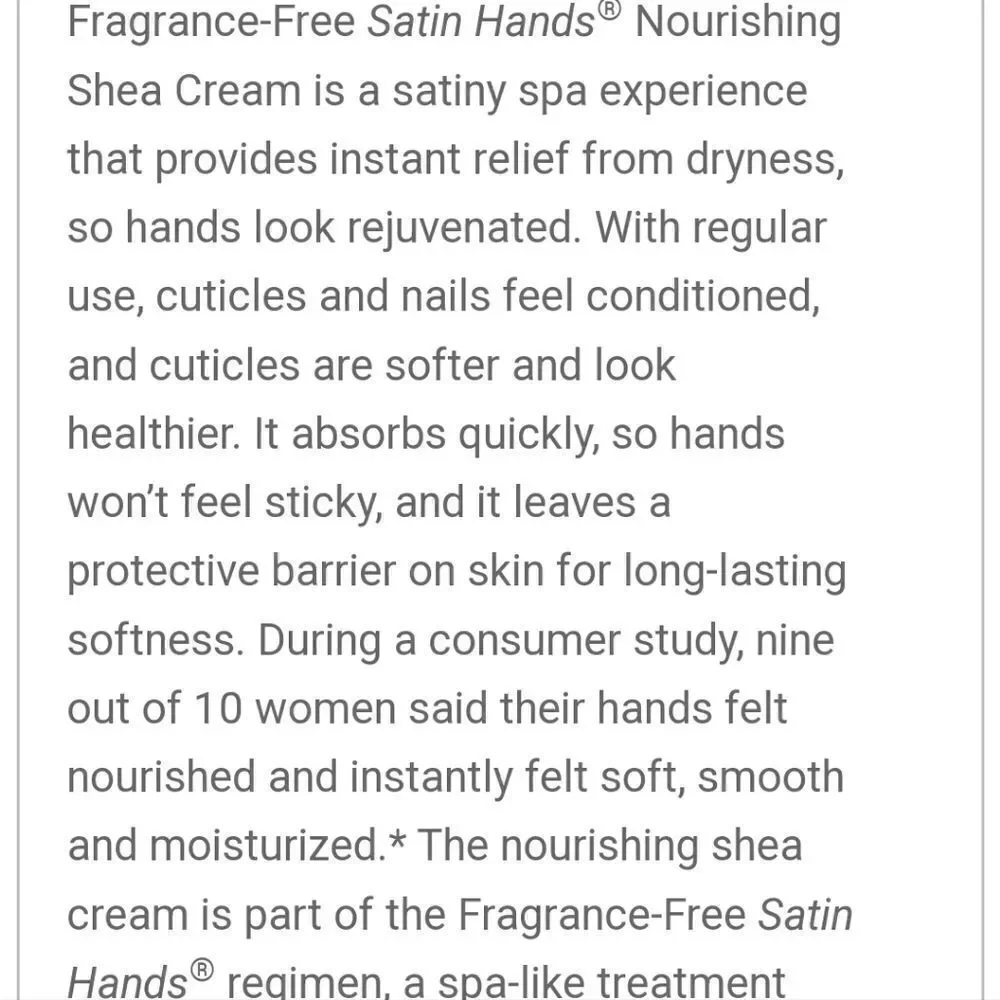 **HOST PICK** MARY KAY FRAGRANCE-FREE SATIN HANDS NOURISHING SHEA CREAM